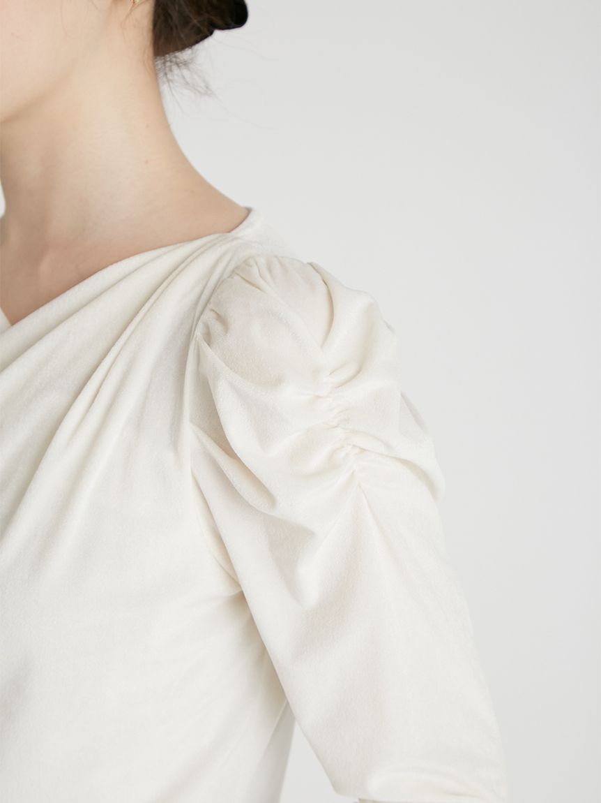 カシュクール風シア―ベロアトップス(カットソー)｜TOPS（トップス