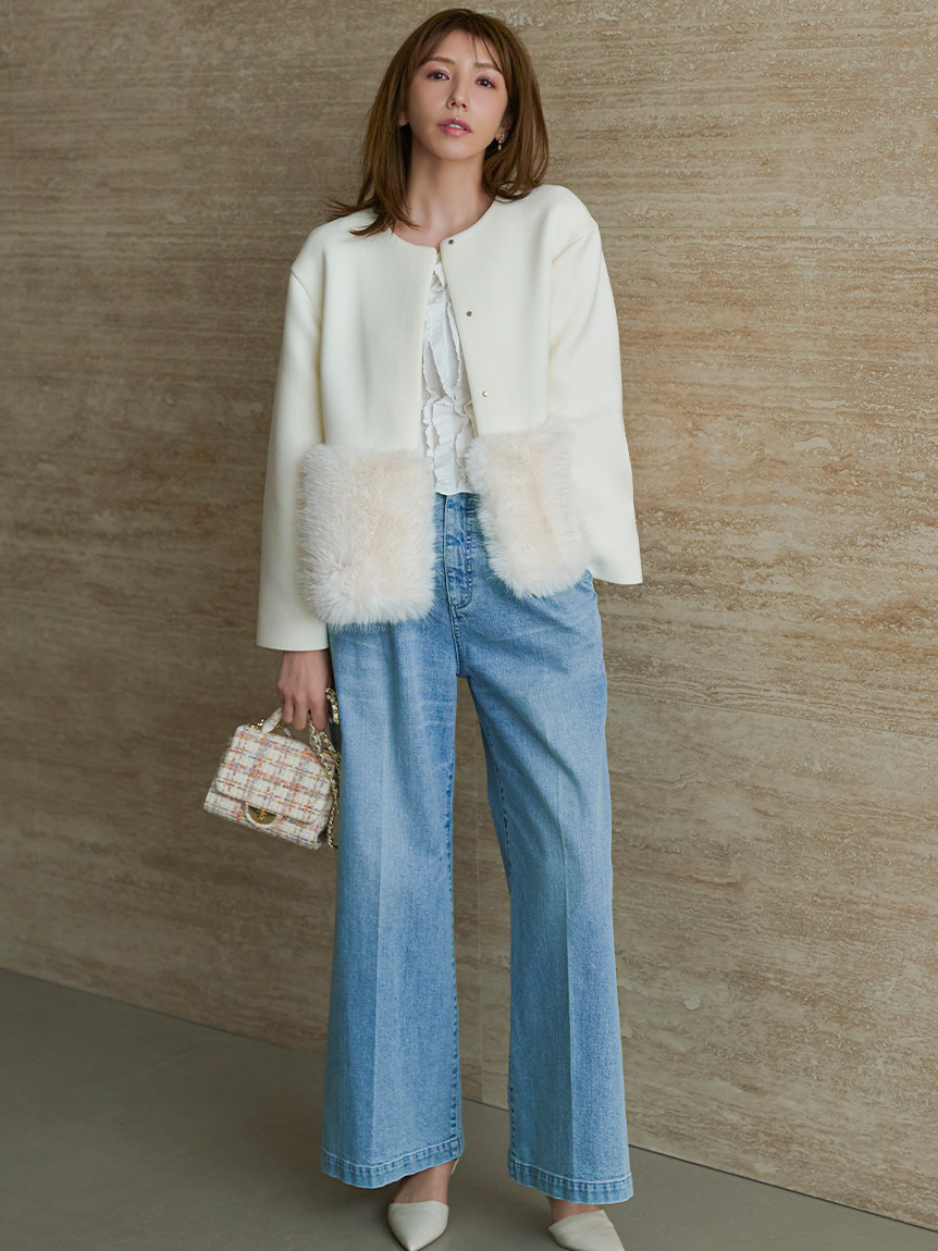 フリルジャガードカットトップス(ブラウス・シャツ)｜TOPS（トップス