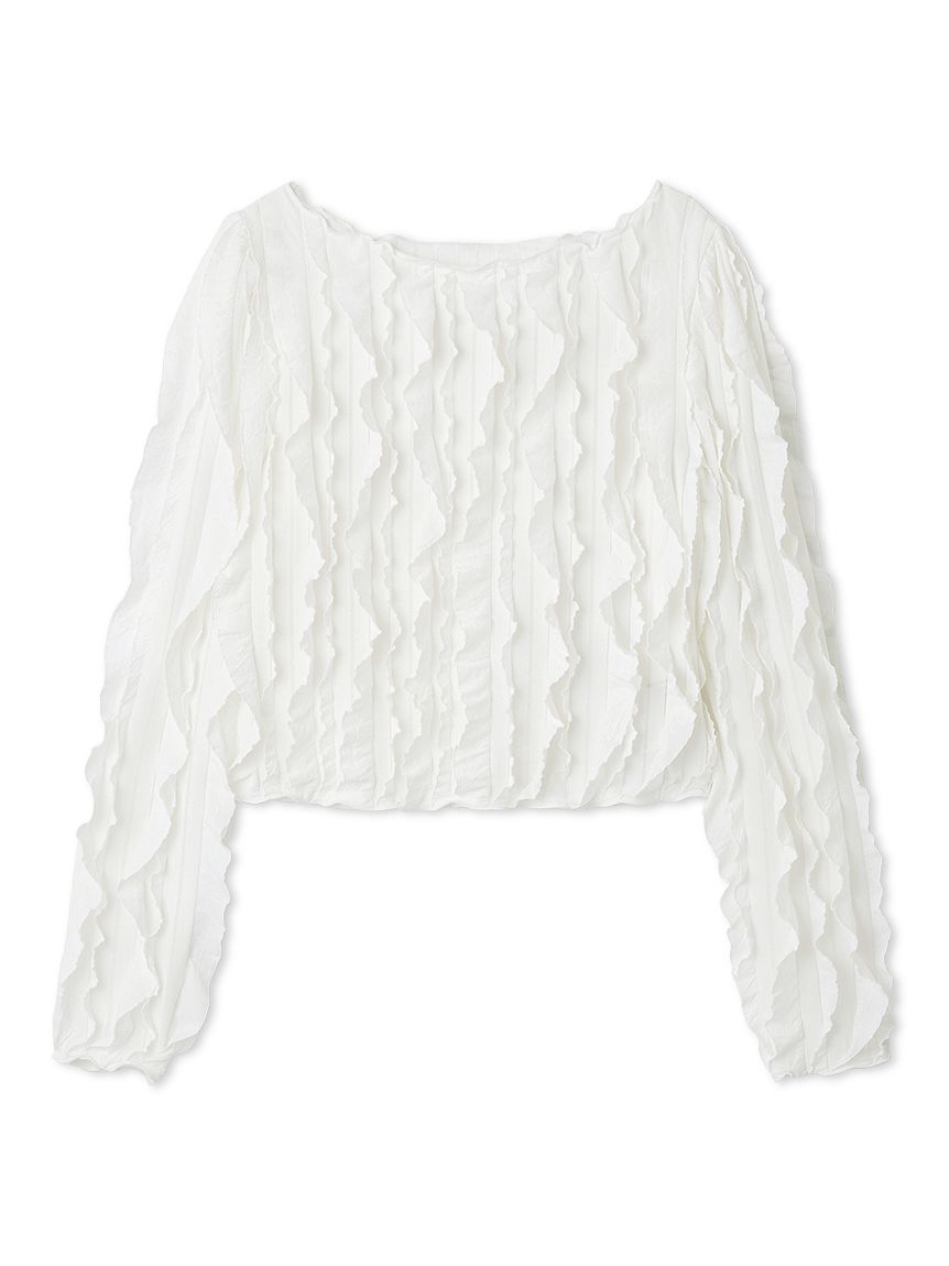 CELFORD セルフォード　フリルジャガードカットトップス フリルジャガードカットトップス(ブラウス・シャツ)｜TOPS