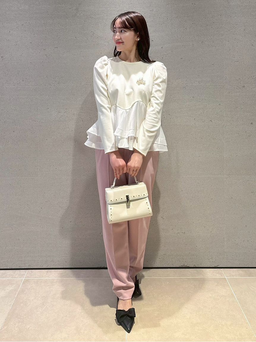 ペプラムドッキングカットトップス(カットソー)｜TOPS（トップス