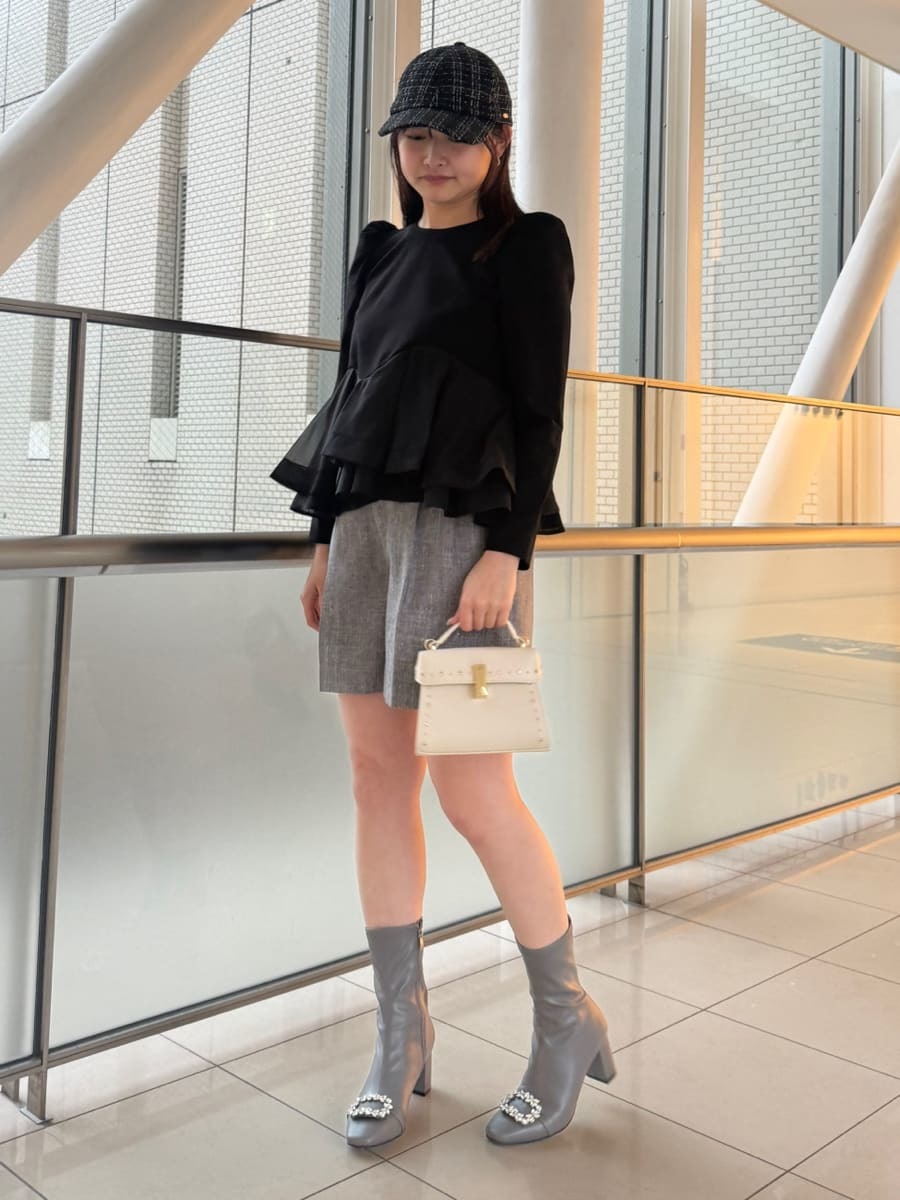 ペプラムドッキングカットトップス(カットソー)｜TOPS（トップス