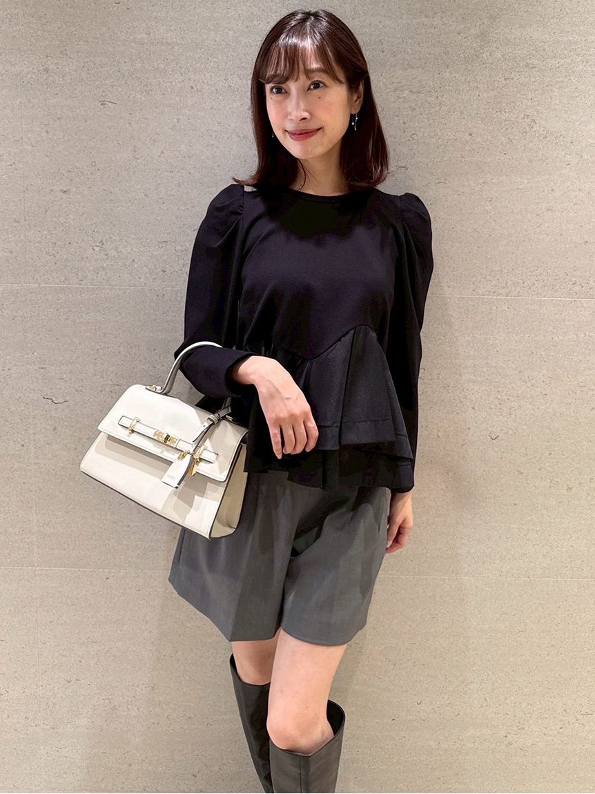ペプラムドッキングカットトップス(カットソー)｜TOPS（トップス