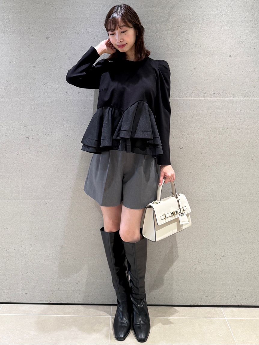 ペプラムドッキングカットトップス(カットソー)｜TOPS（トップス