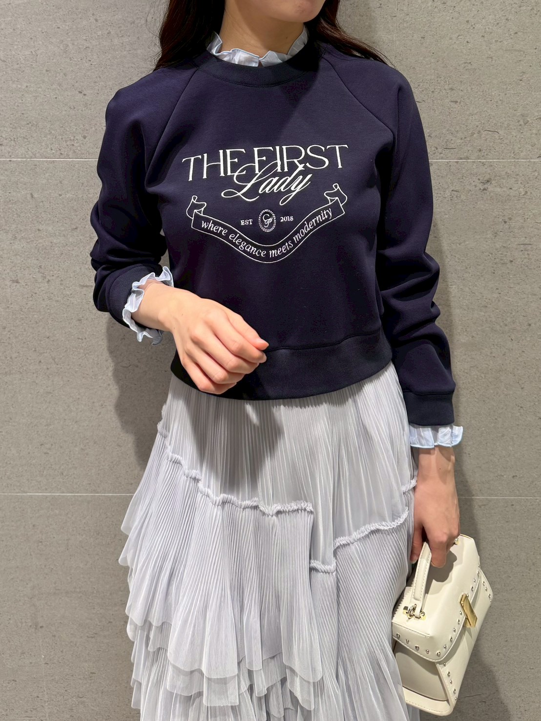 CELFORD デタッチャブルスウェットトップス 白 洗える】デタッチャブルスウェットトップス(カットソー)｜TOPS