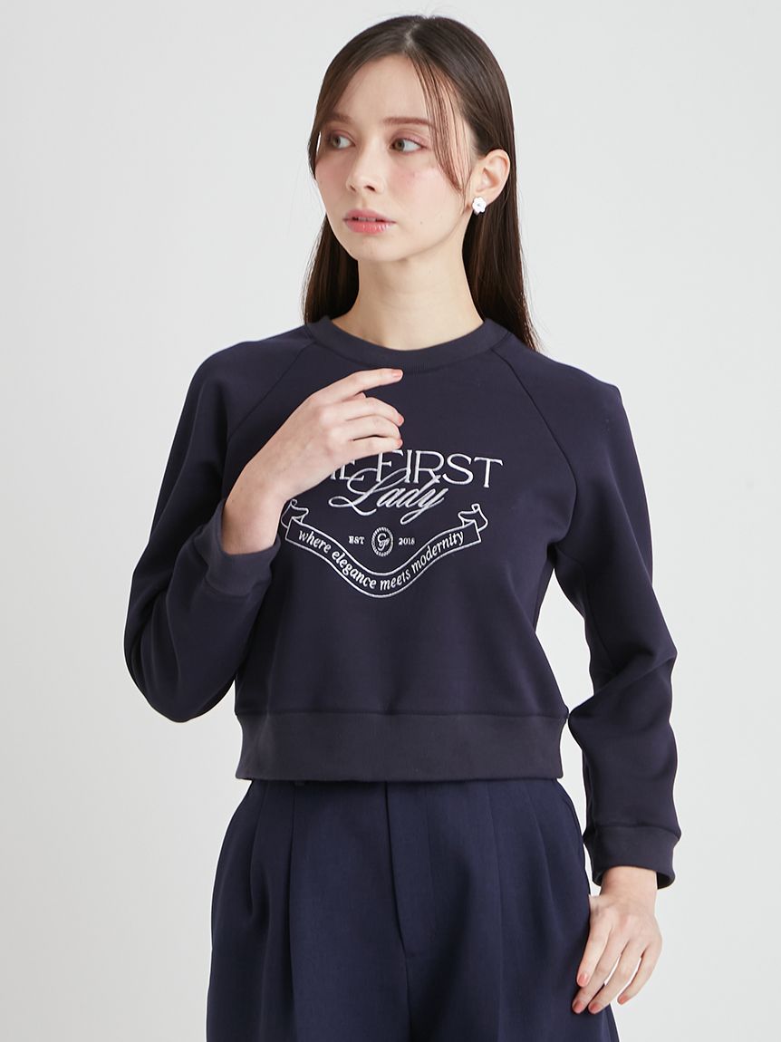 洗える】デタッチャブルスウェットトップス(カットソー)｜TOPS