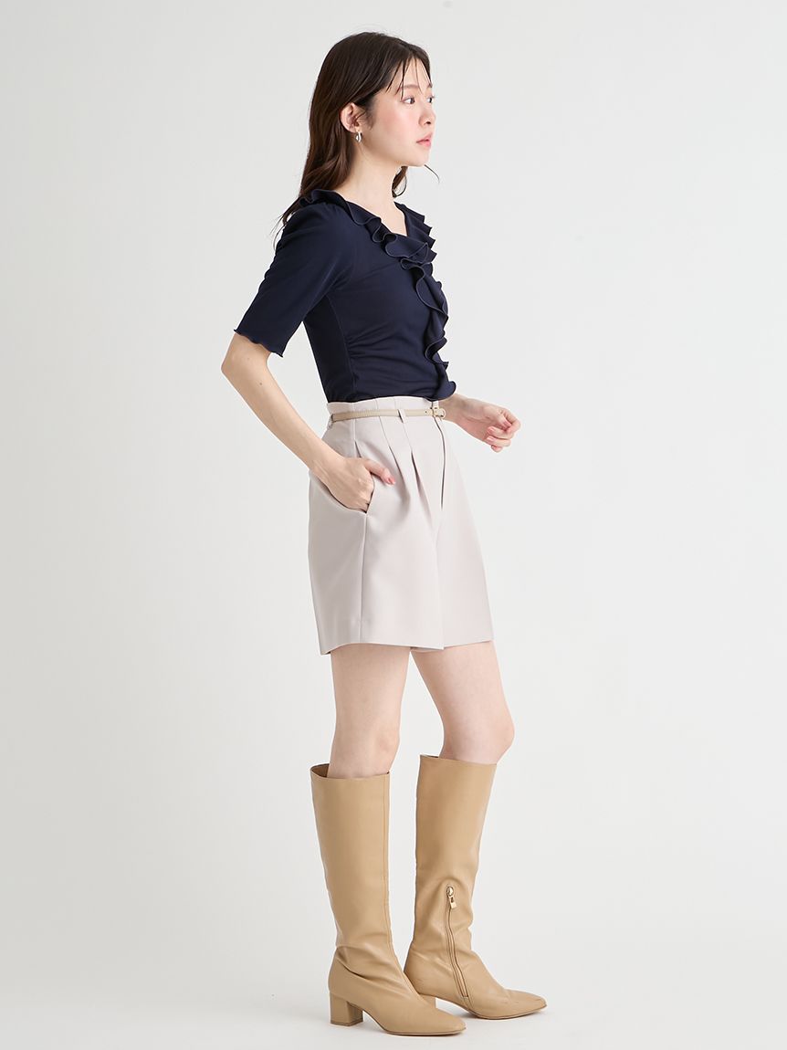 洗える】ラッフルカットトップス(カットソー)｜TOPS（トップス
