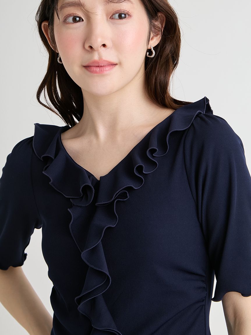 洗える】ラッフルカットトップス(カットソー)｜TOPS（トップス