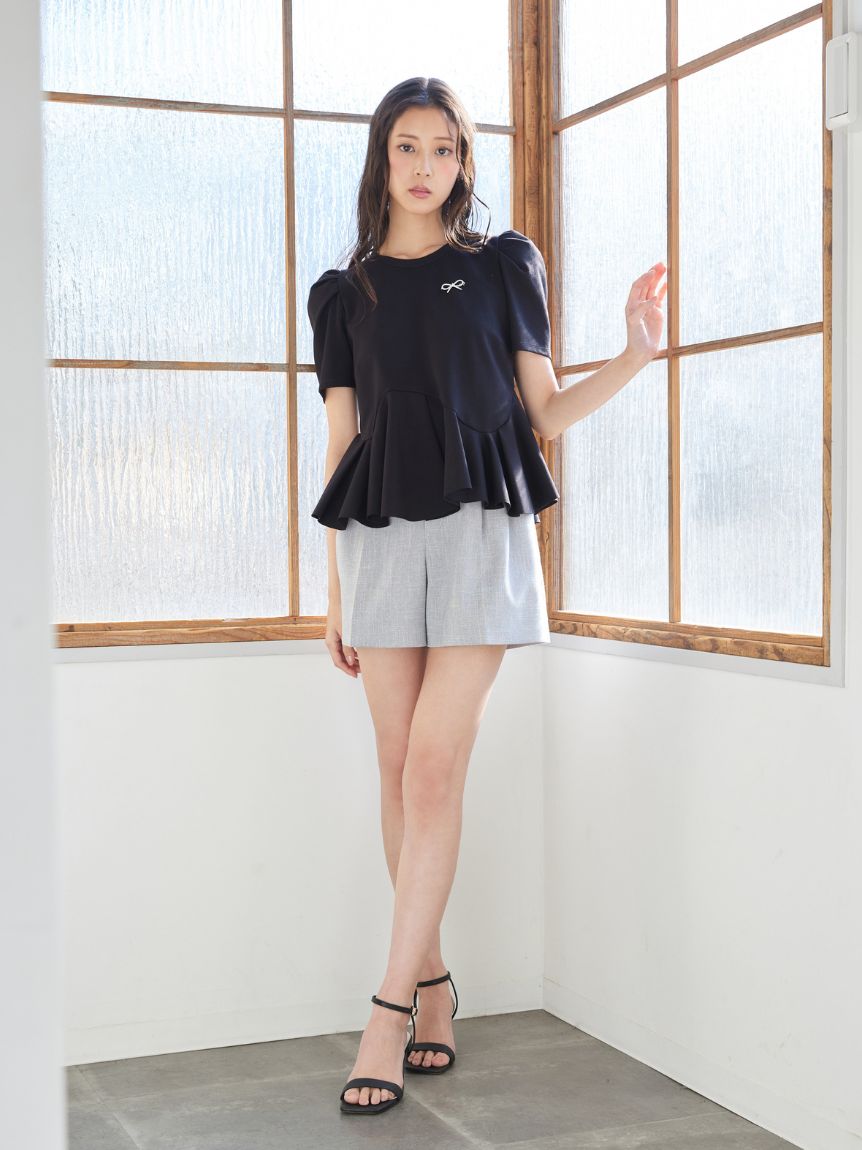 洗える】アシンメトリーカットトップス(カットソー)｜TOPS（トップス