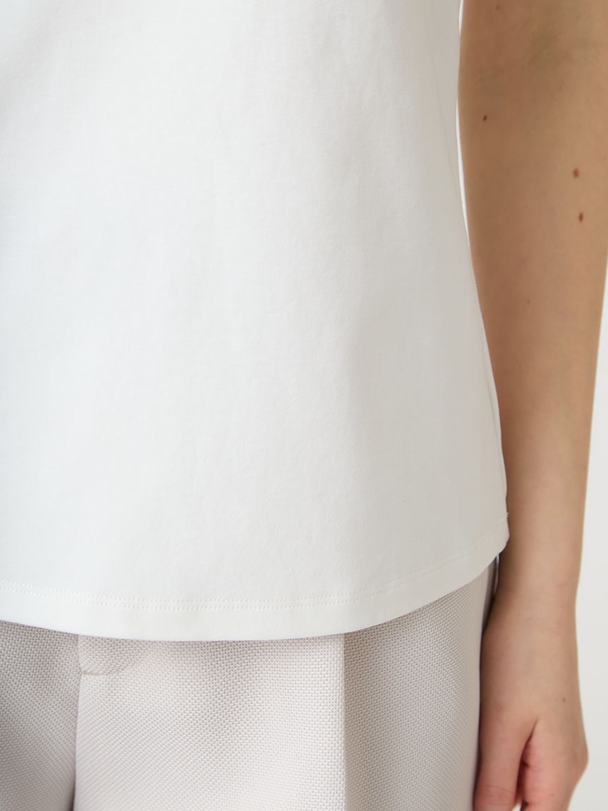 FOTUS フェトウス　オフショルダー　トップス　ジップ 接触冷感】レースショルダーカットソー(カットソー)｜TOPS（トップス