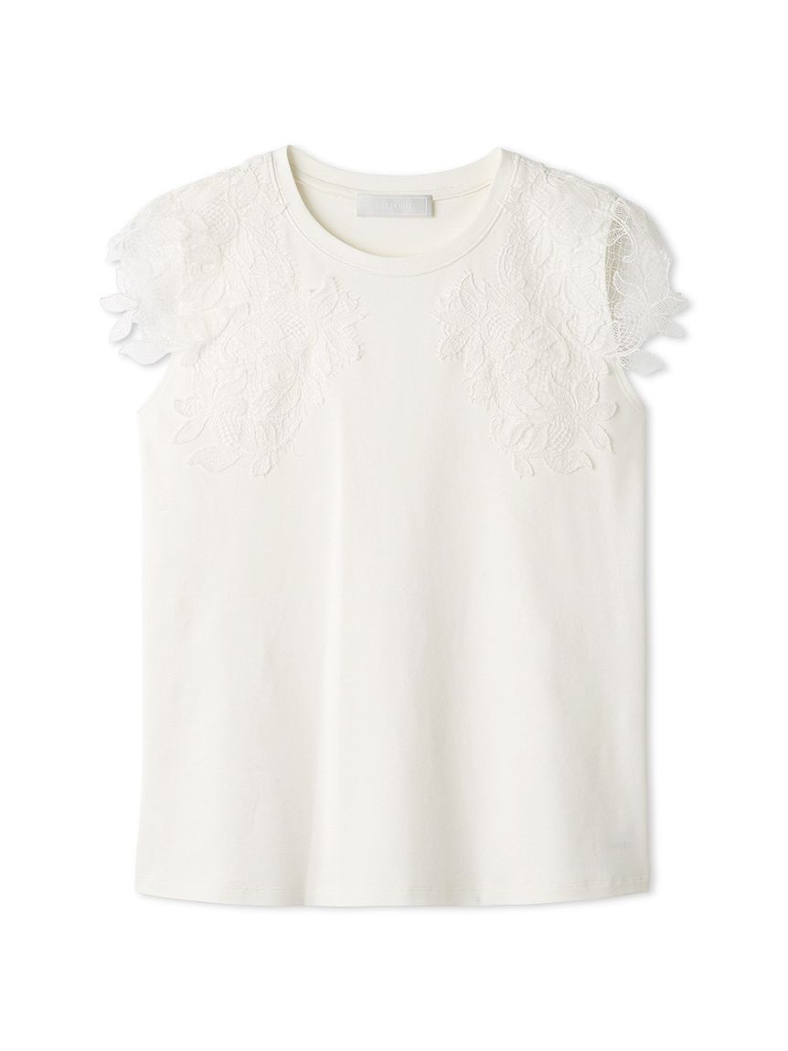 接触冷感】レースショルダーカットソー(カットソー)｜TOPS（トップス