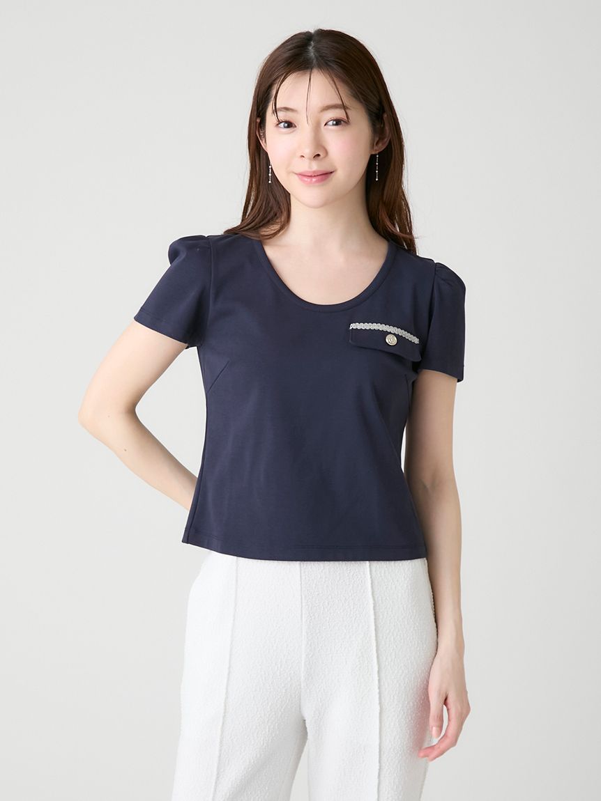 洗える】フラップポケットカットソー(カットソー)｜TOPS（トップス