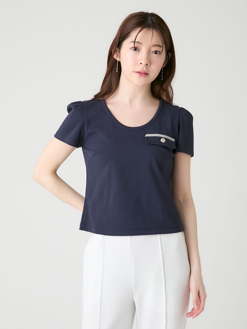 洗える】フラップポケットカットソー(カットソー)｜TOPS（トップス
