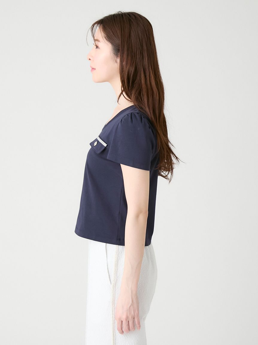 洗える】フラップポケットカットソー(カットソー)｜TOPS（トップス