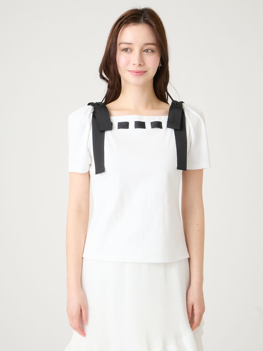ショルダーリボンカットソー(カットソー)｜TOPS（トップス）｜CELFORD
