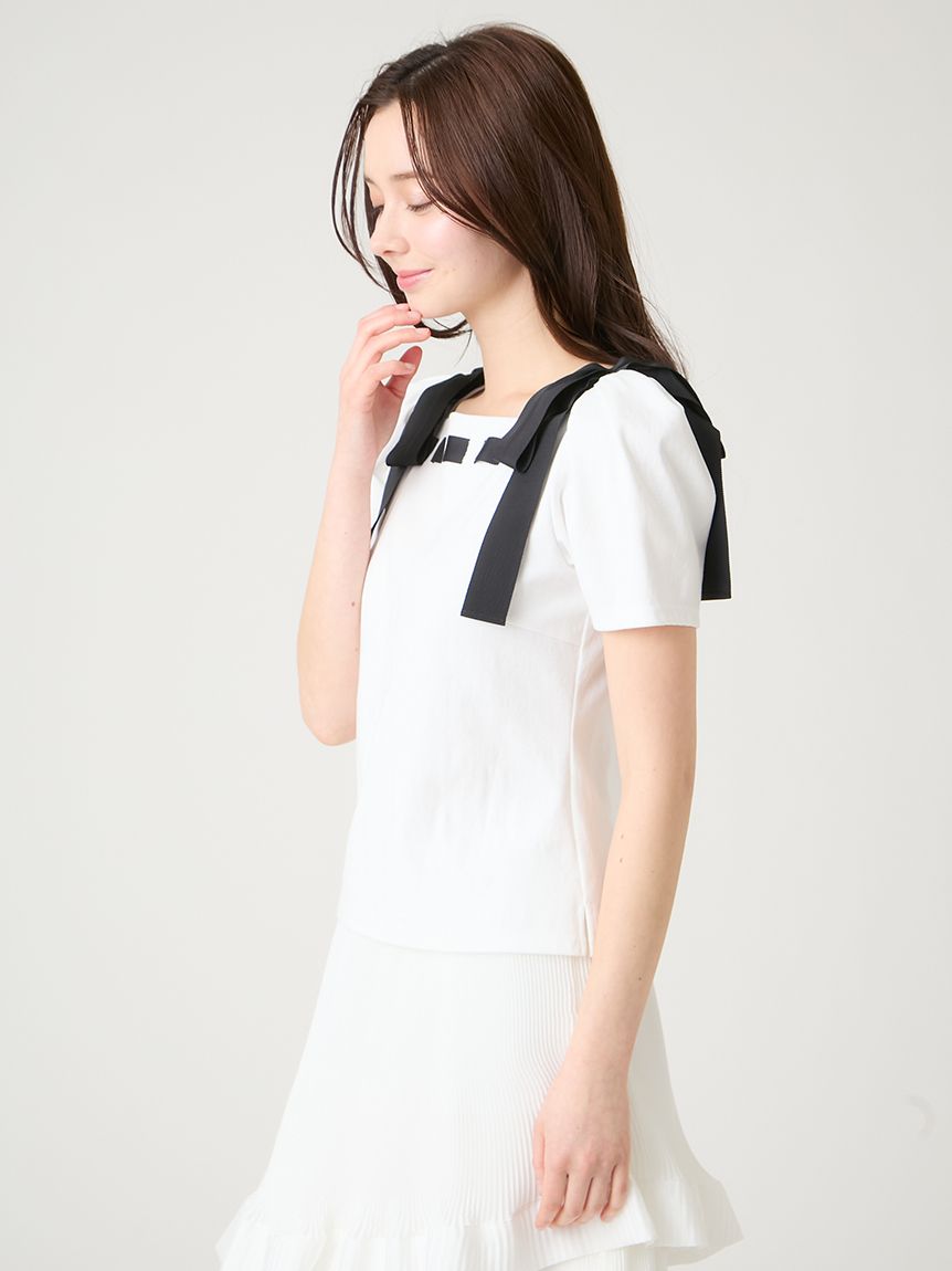 ショルダーリボンカットソー(カットソー)｜TOPS（トップス）｜CELFORD