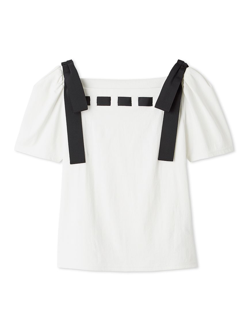 洗える】ショルダーリボンカットソー(カットソー)｜TOPS（トップス