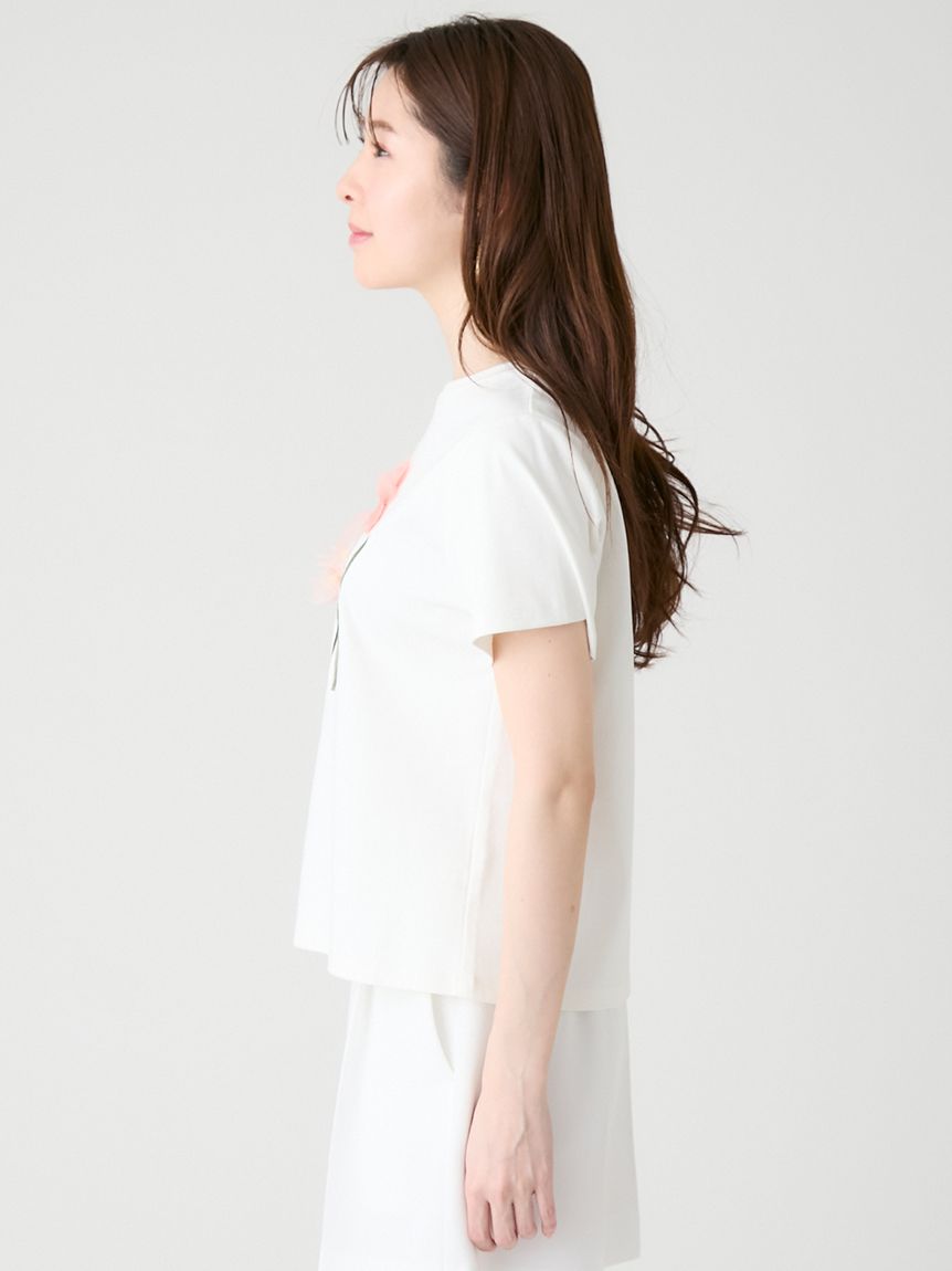 洗える】【CELFORD×P.J. REDOUTEコラボ】 3DモチーフTシャツ