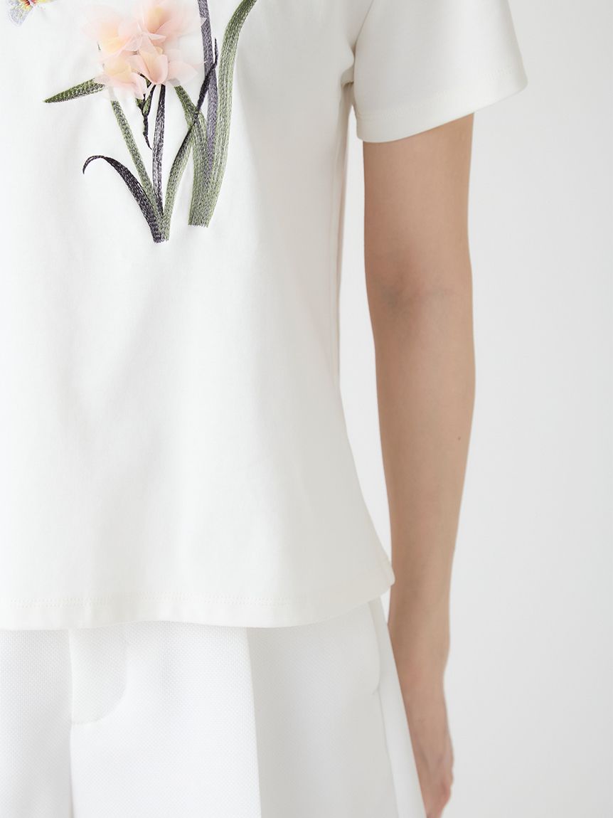 洗える】【CELFORD×P.J. REDOUTEコラボ】 3DモチーフTシャツ