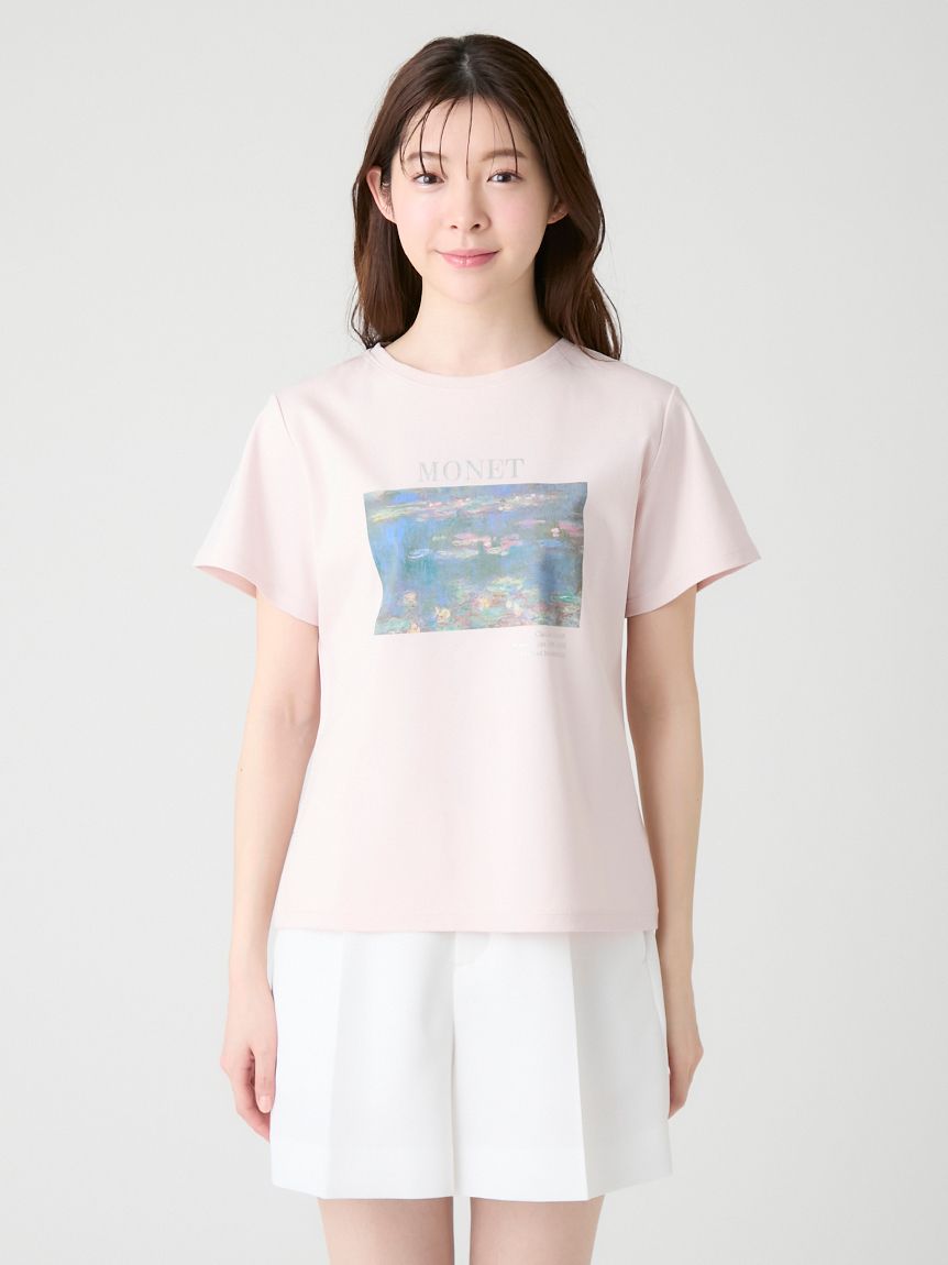 洗える】【Monet】アートプリントTシャツ(カットソー)｜TOPS