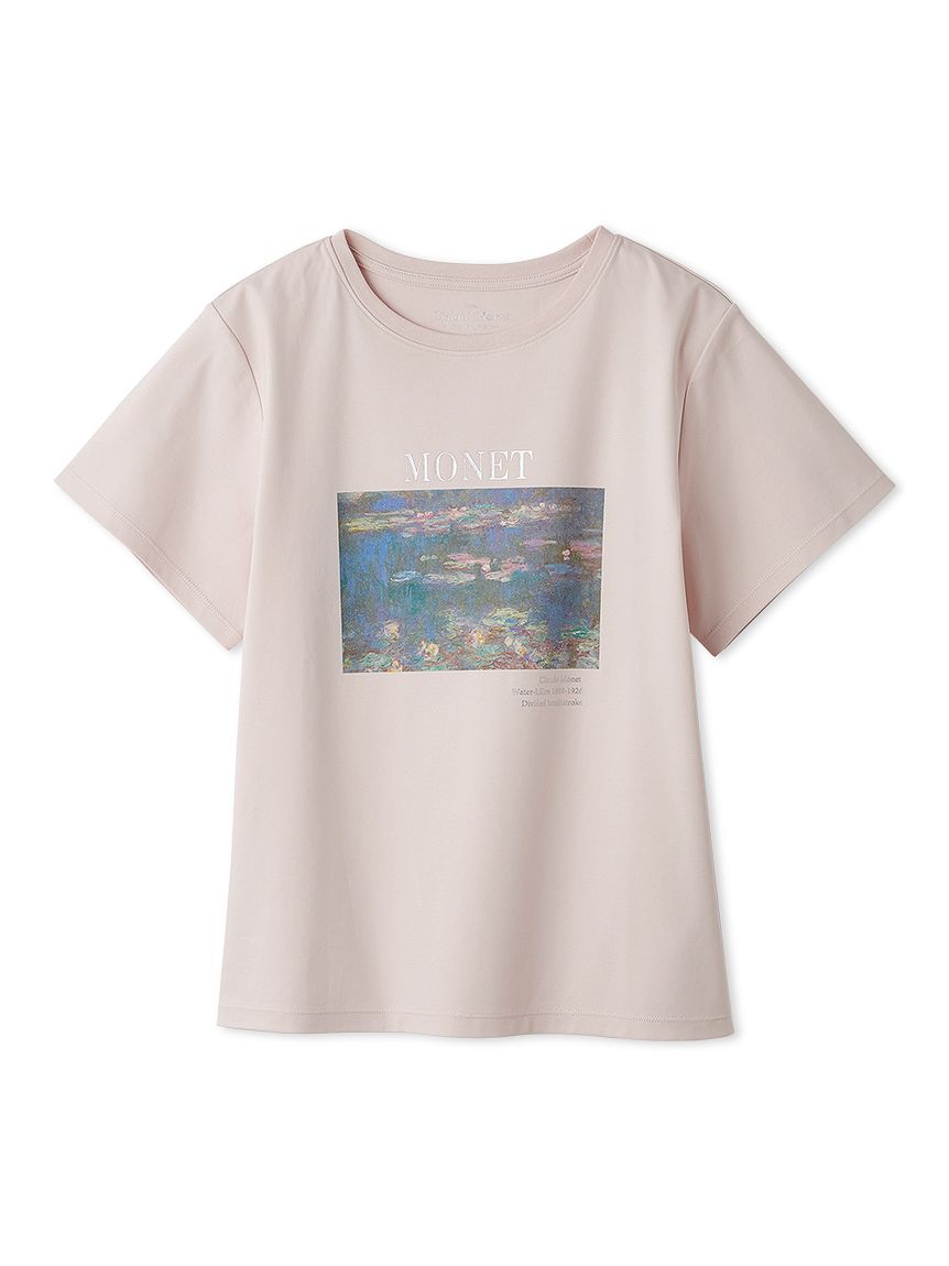 洗える】【Monet】アートプリントTシャツ(カットソー)｜TOPS