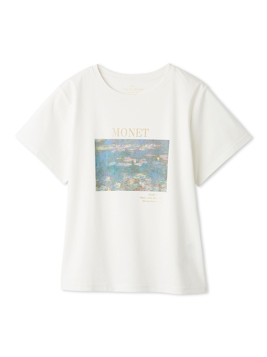 洗える】【Monet】アートプリントTシャツ(カットソー)｜TOPS