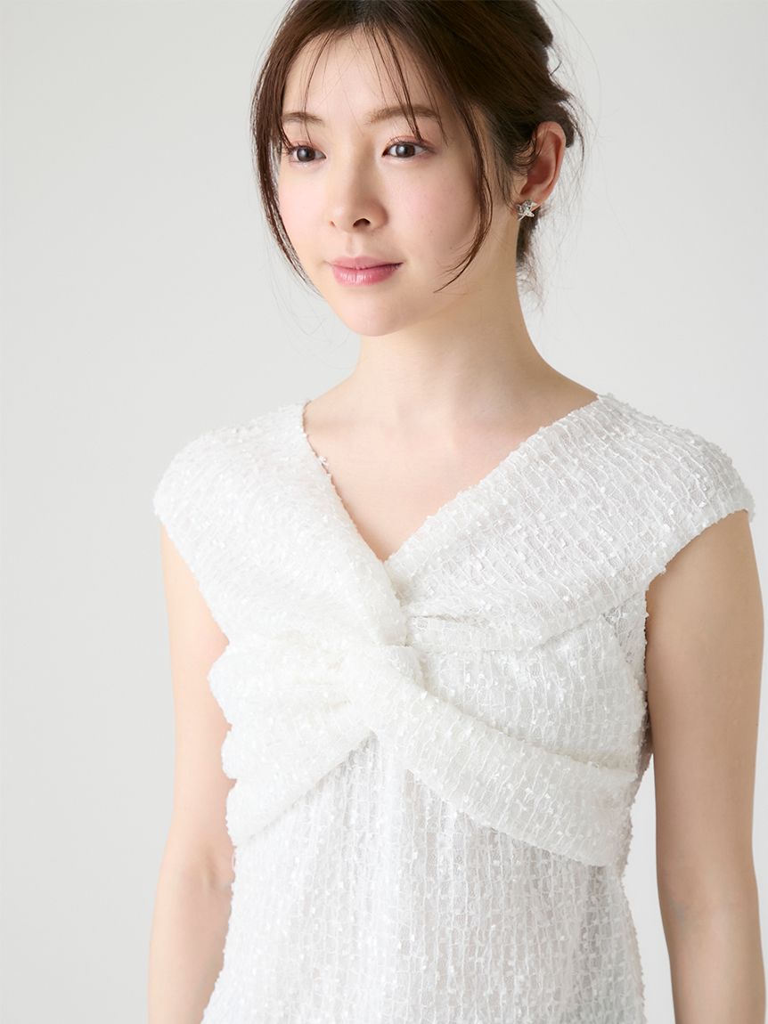 洗える】ツイストオフショルレーストップス(カットソー)｜TOPS 