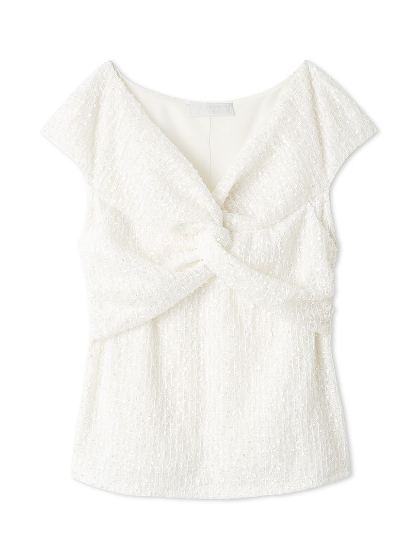 洗える】ツイストオフショルレーストップス(カットソー)｜TOPS 