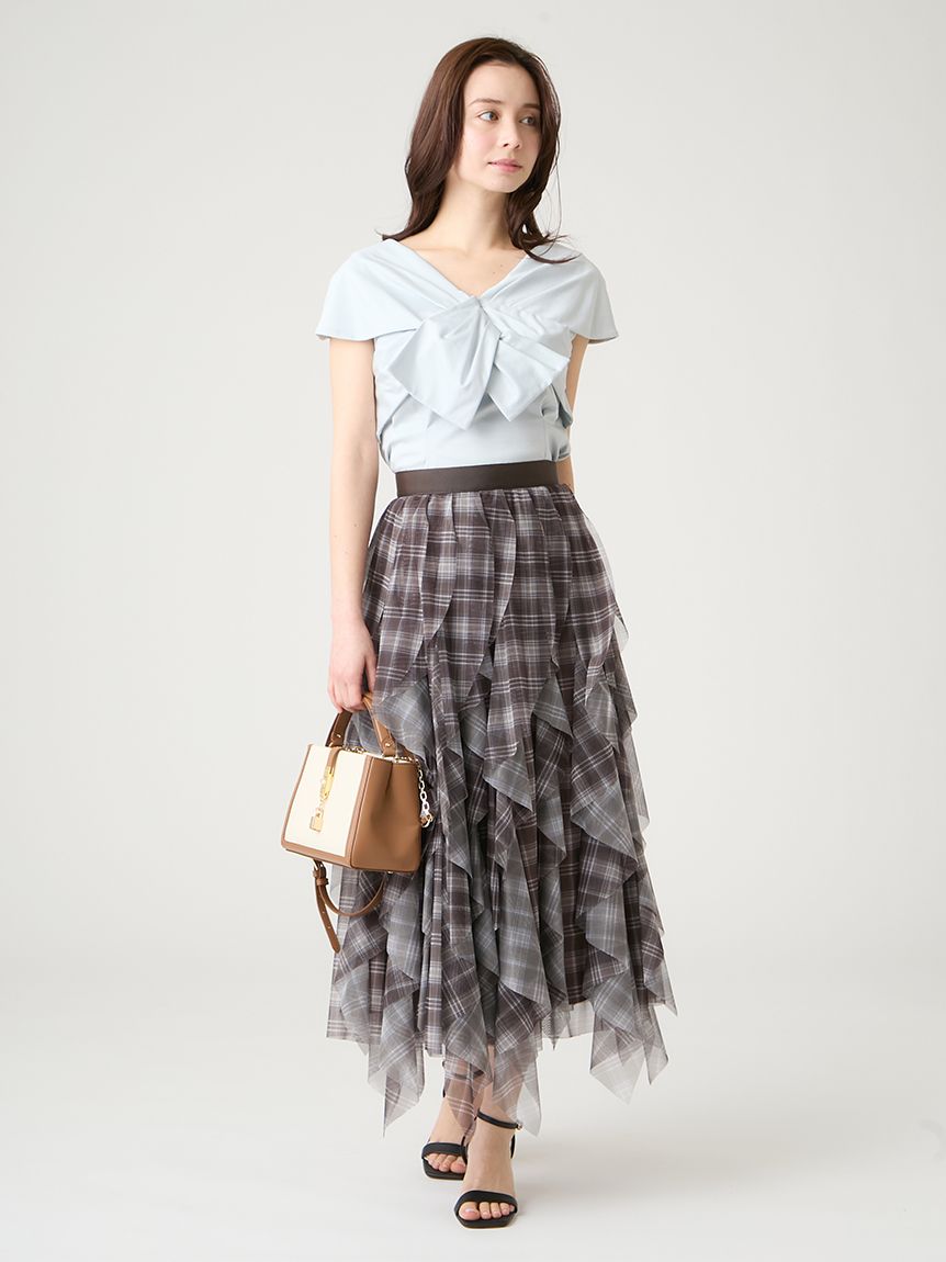 洗える】【接触冷感】リボンモチーフカットソー(カットソー)｜TOPS
