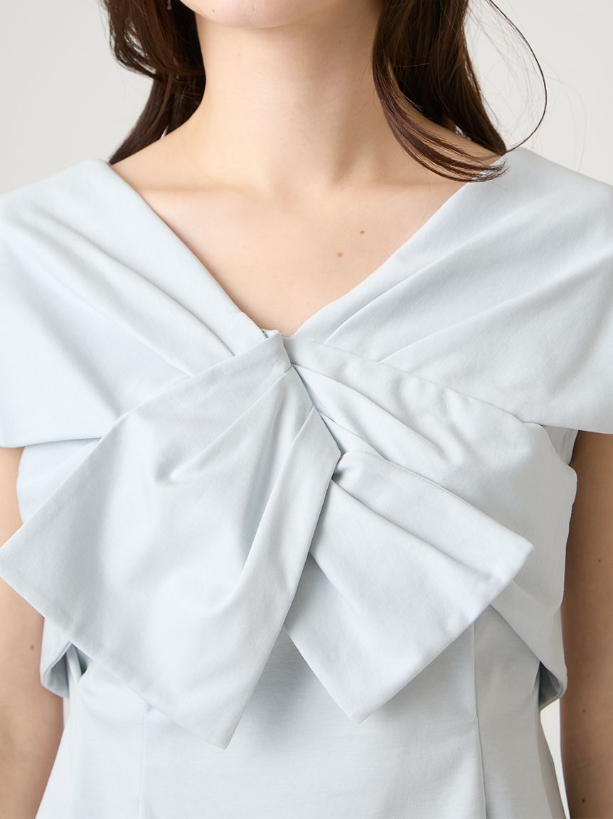 洗える】【接触冷感】リボンモチーフカットソー(カットソー)｜TOPS
