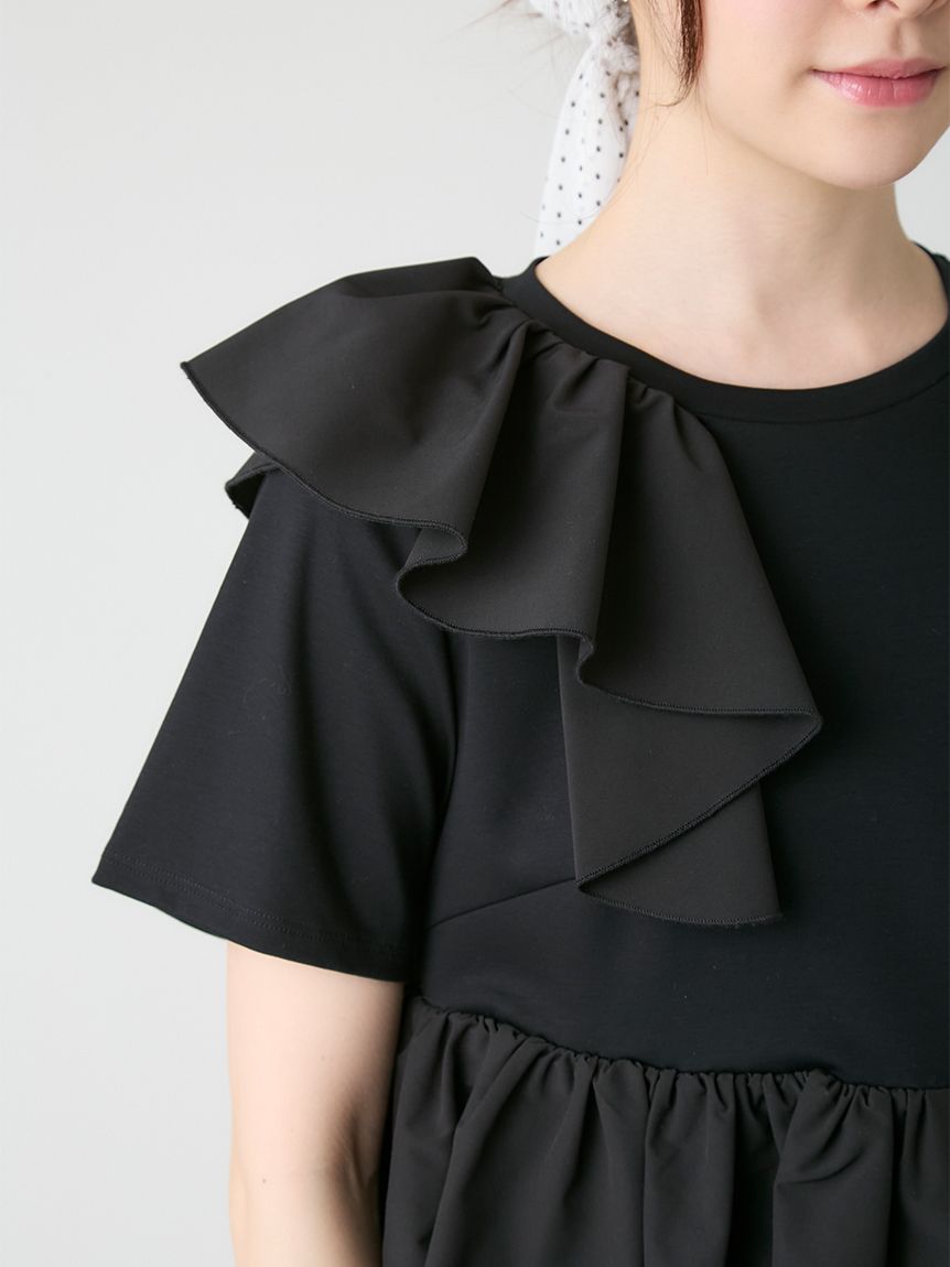 アシンメトリーカットチュニック(カットソー)｜TOPS（トップス