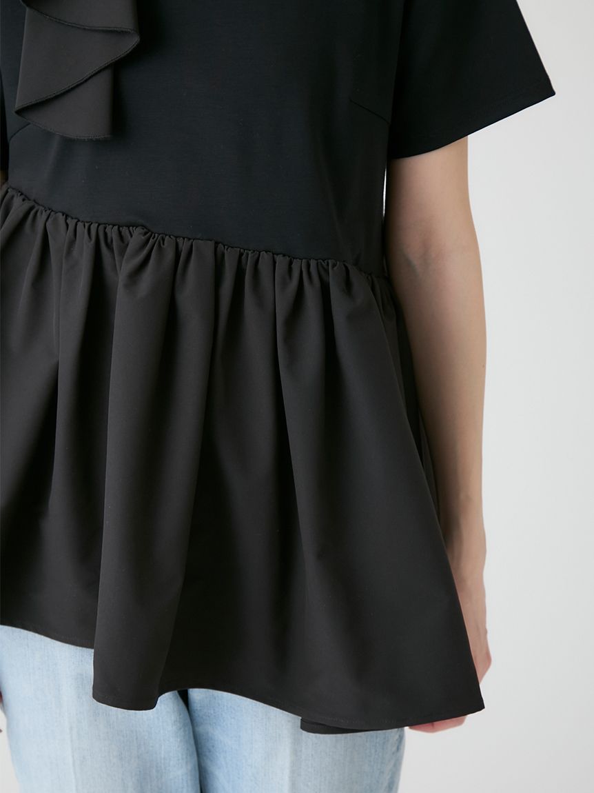 アシンメトリーカットチュニック(カットソー)｜TOPS（トップス