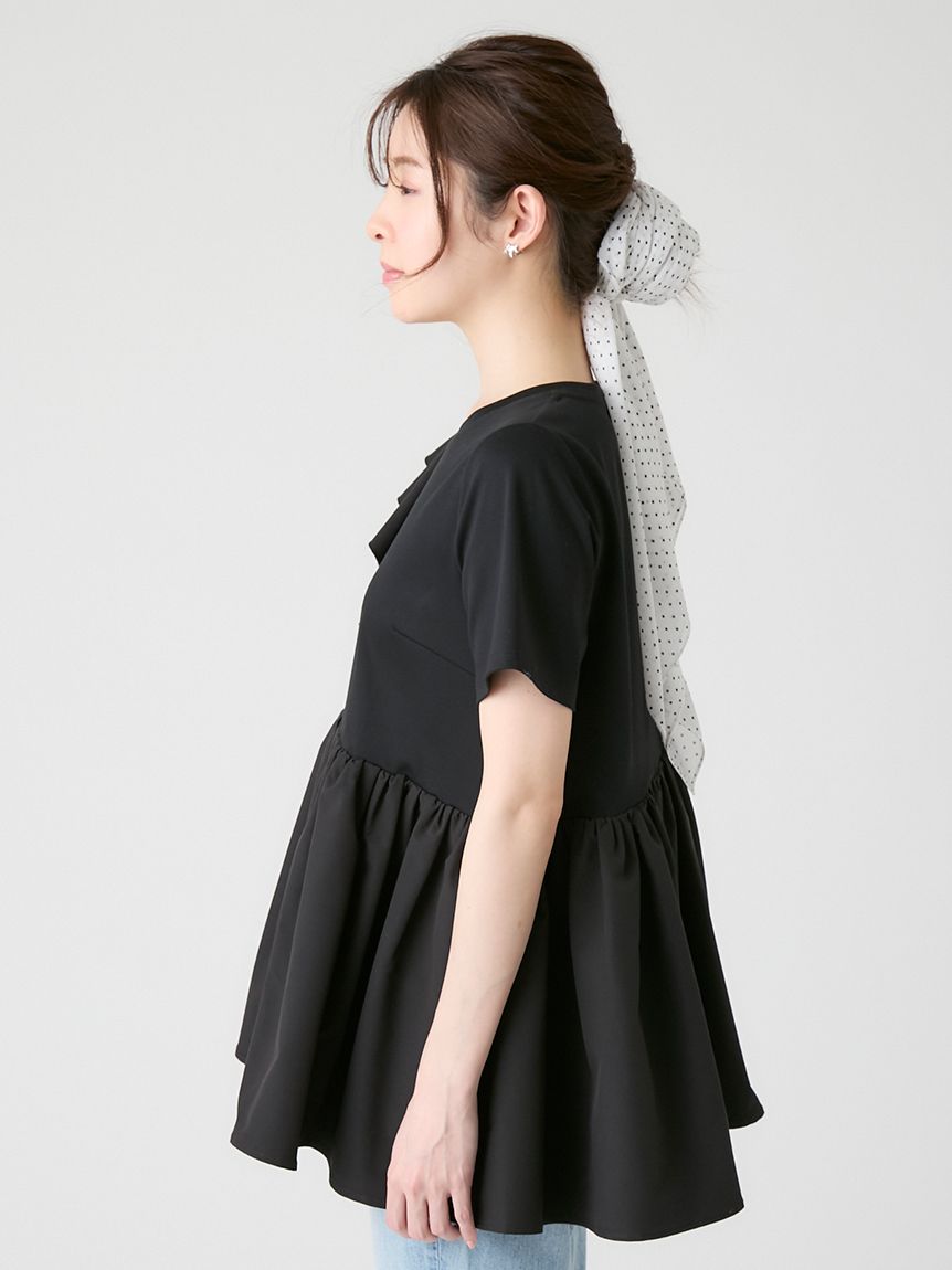 アシンメトリーカットチュニック(カットソー)｜TOPS（トップス