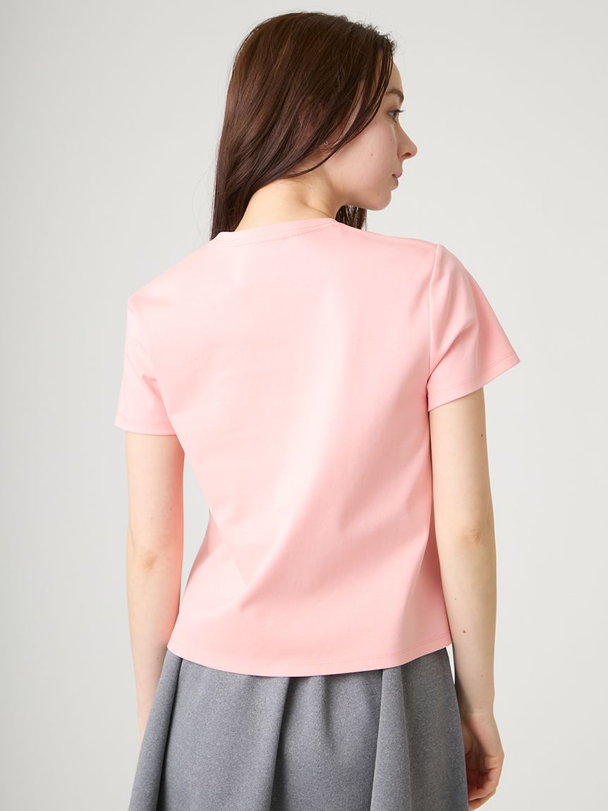 洗える】ロゴ刺繍リボン付きカットソー(カットソー)｜TOPS（トップス