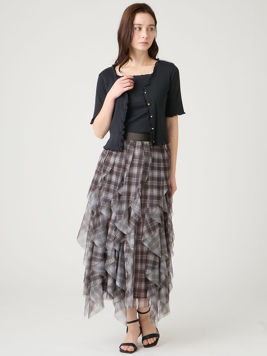 フリルデザインカットアンサンブル(カットソー)｜TOPS（トップス