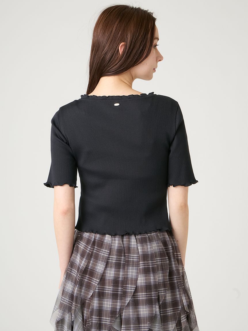洗える】フリルデザインカットアンサンブル(カットソー)｜TOPS