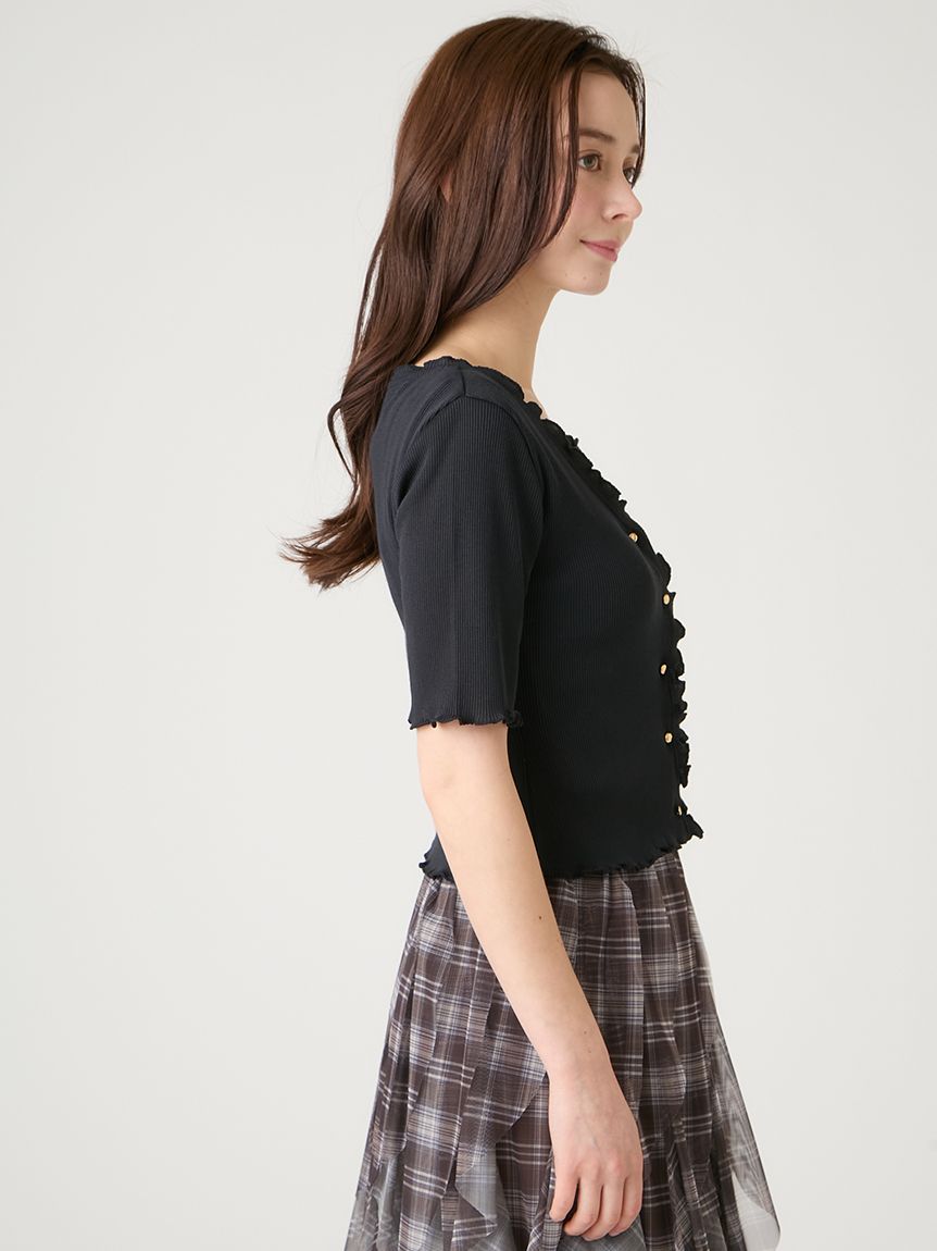 フリルデザインカットアンサンブル(カットソー)｜TOPS（トップス