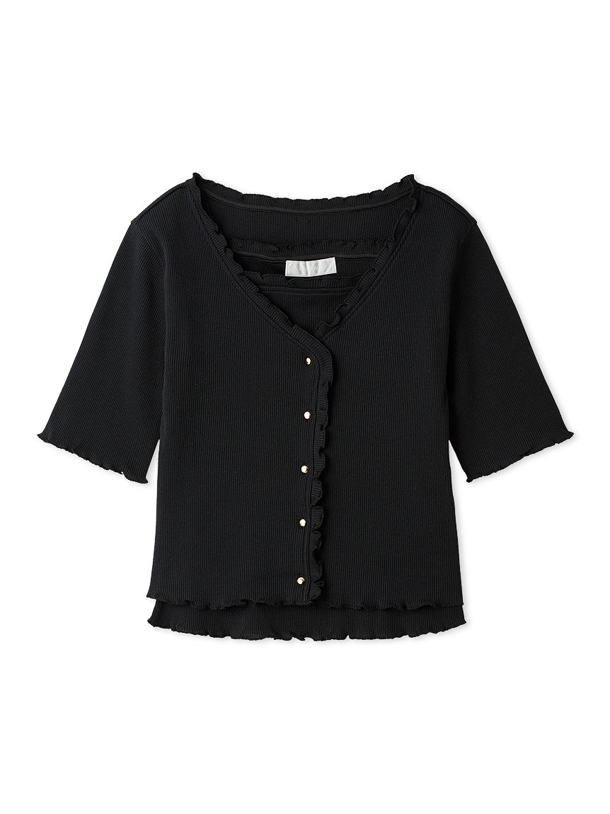 洗える】フリルデザインカットアンサンブル(カットソー)｜TOPS