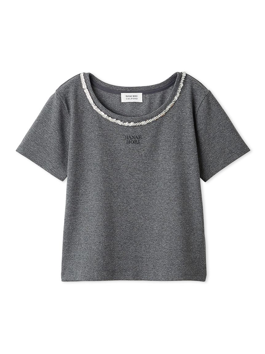 HANAE MORI×CELFORDコラボ】【洗える】ロゴカットトップス(カットソー