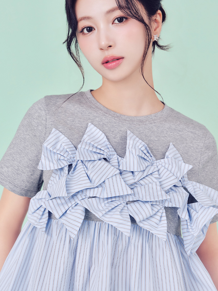 HANAE MORI×CELFORDコラボ】バタフライリボンチュニック(カットソー