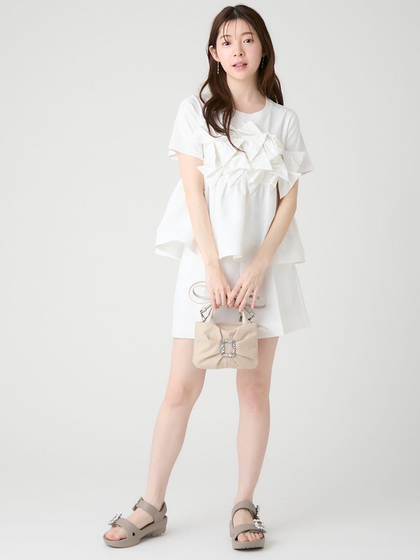HANAE MORI×CELFORDコラボ】【洗える】バタフライリボンチュニック