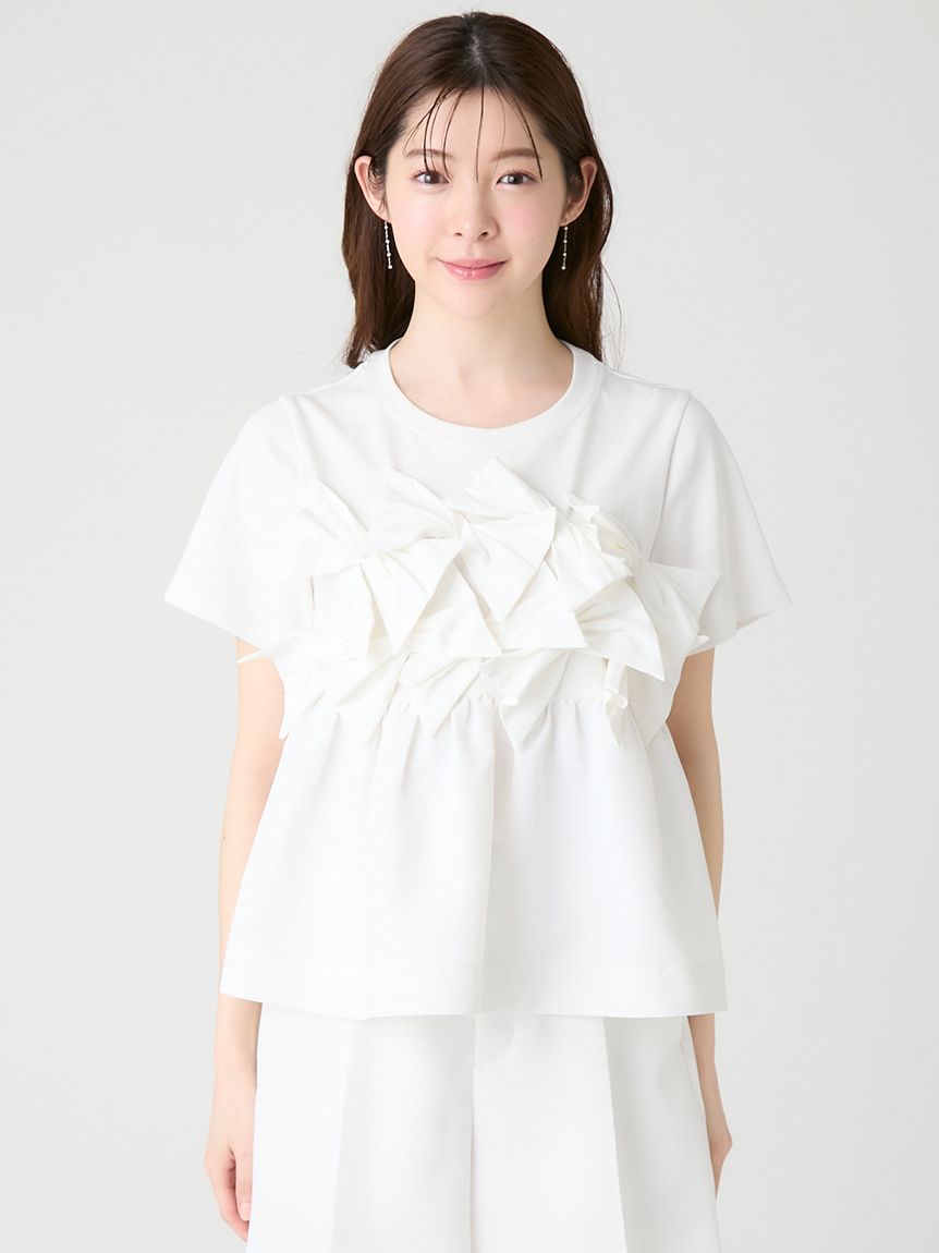 HANAE MORI×CELFORDコラボ】【洗える】バタフライリボンチュニック