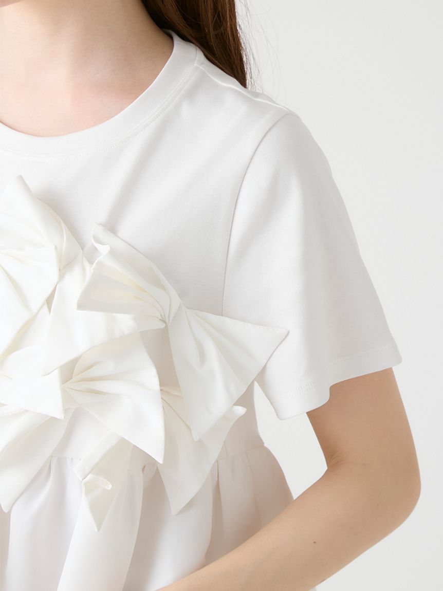 HANAE MORI×CELFORDコラボ】【洗える】バタフライリボンチュニック