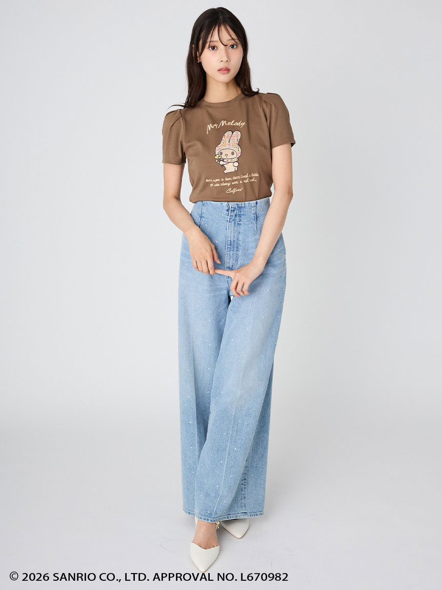 マイメロディ】 【洗える】ツイードずきんTシャツ(カットソー)｜TOPS