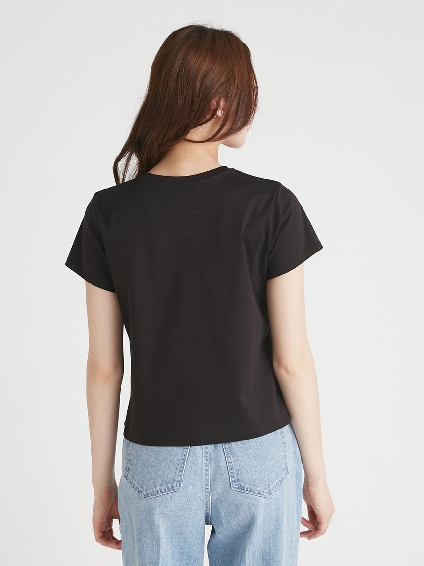 【未使用・タグ付き】CELFORD フラワーモチーフ　洗える　Tシャツ　黒 CWCT264104_p_24_LL.jpg