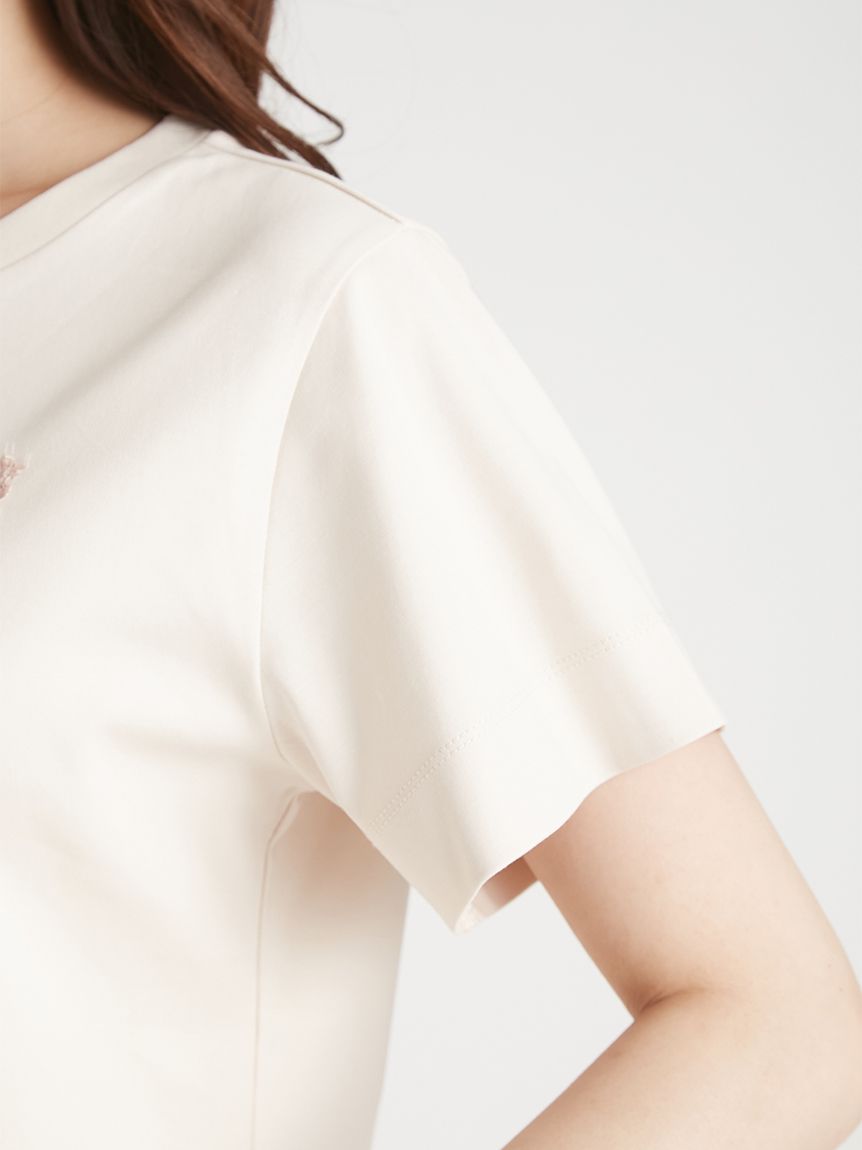 洗える】レースフレームTシャツ(カットソー)｜TOPS（トップス