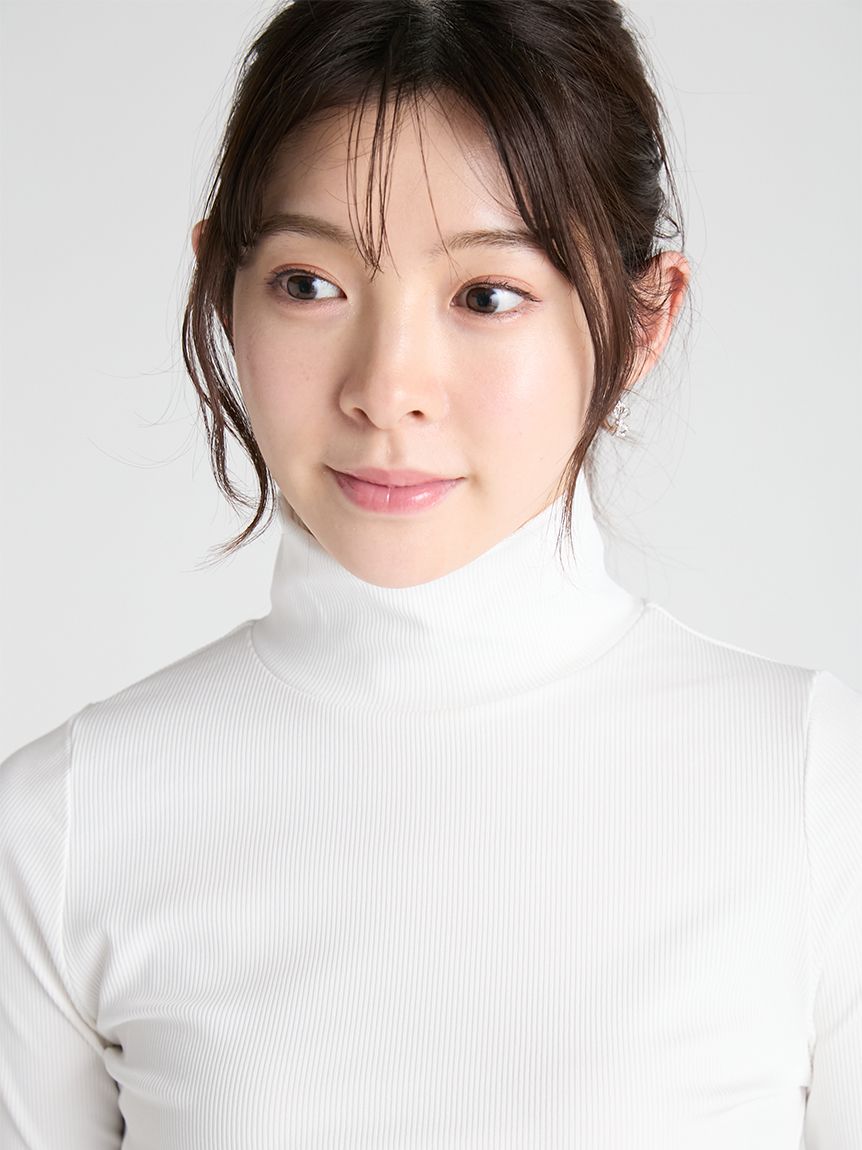 洗える】フリルスリーブタートルトップス(カットソー)｜TOPS（トップス