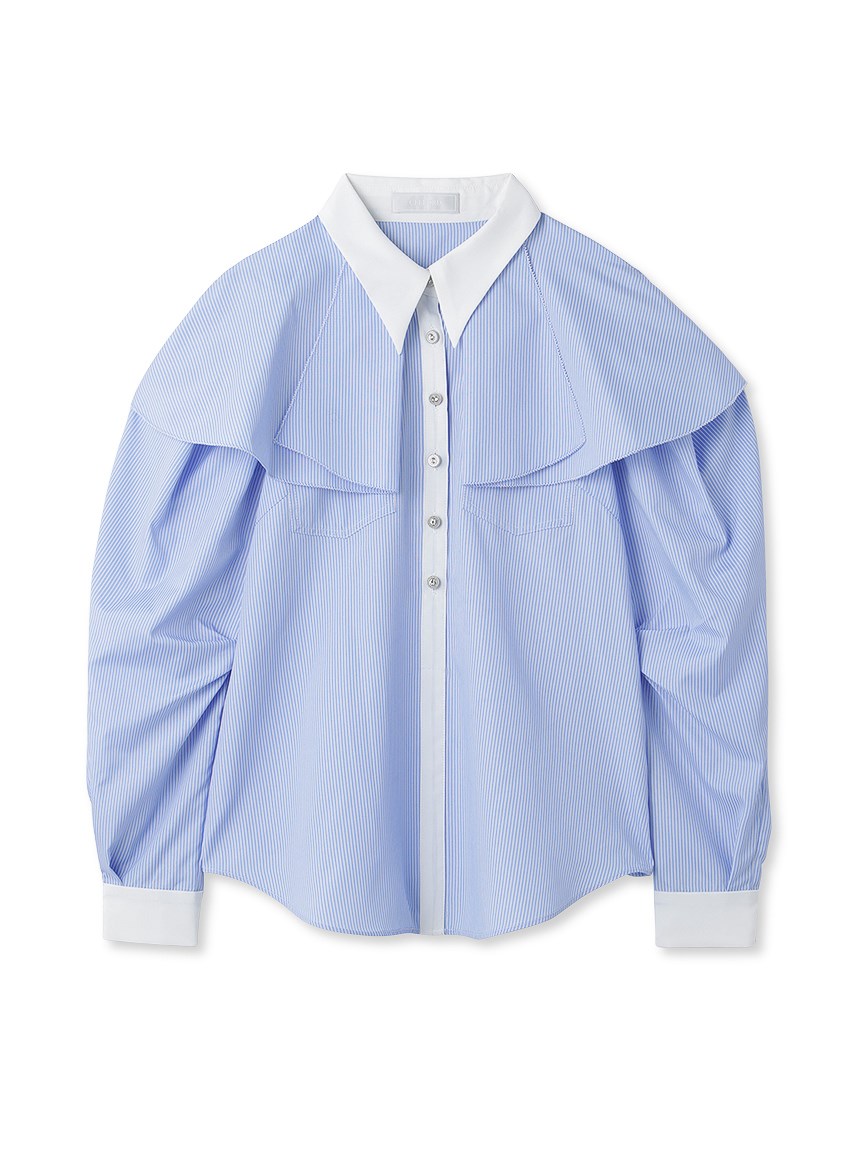 ビジュー釦フリルデザインブラウス(ブラウス・シャツ)｜TOPS（トップス 