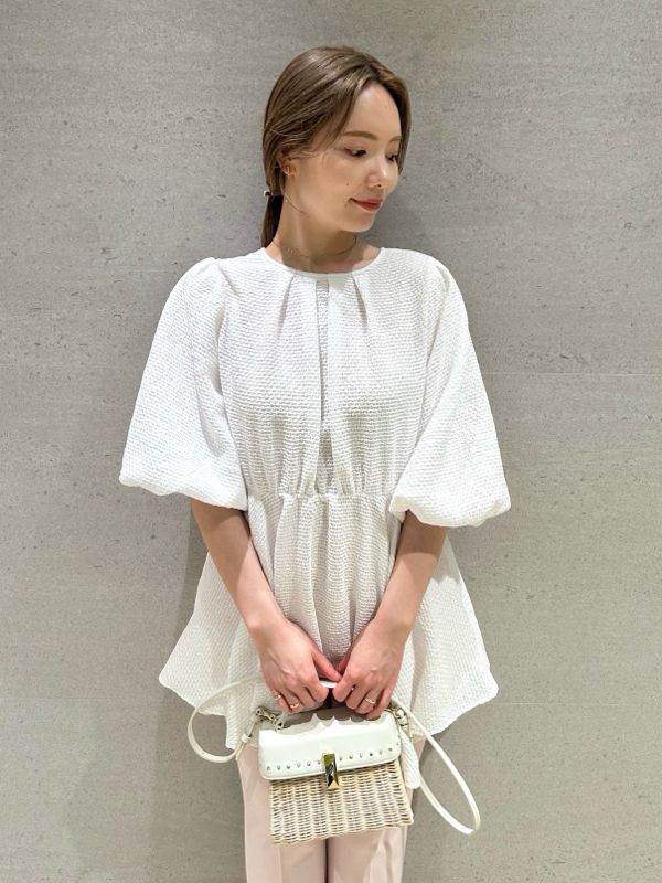 3way puff layered top ホワイト - Tシャツ/カットソー(半袖/袖なし)