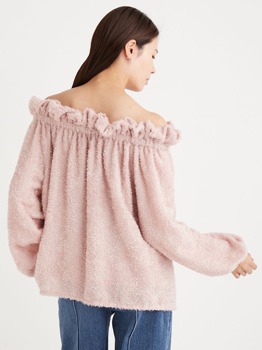 カットジャガードパフネックブラウス(ブラウス・シャツ)｜TOPS