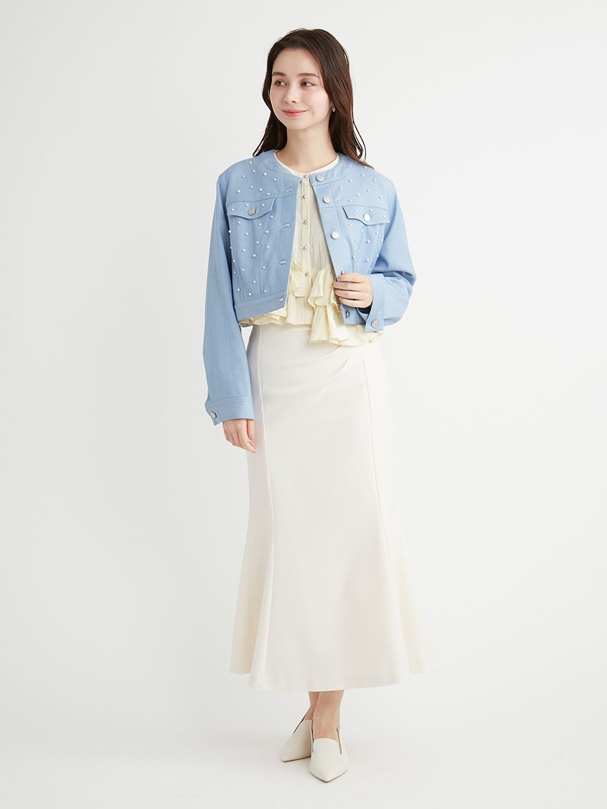 アシンメトリーペプラムフリルブラウス(ブラウス・シャツ)｜TOPS